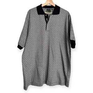 Bobby Jones Cotton Geometric Print Embroidered Polo Golf Shirt Men's Size M